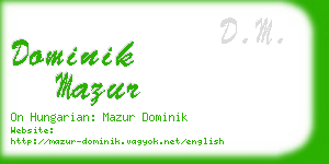 dominik mazur business card